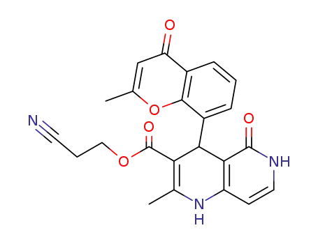 2-cyanoethyl 2-methyl-4-(2-methyl-4-oxo-4H-chromen-8-yl)-5-oxo-1,4,5,6-tetrahydro-1,6-naphthyridine-3-carboxylate