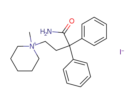 Molecular Structure of 116955-30-7 (1-(4-amino-4-oxo-3,3-diphenylbutyl)-1-methylpiperidinium iodide)