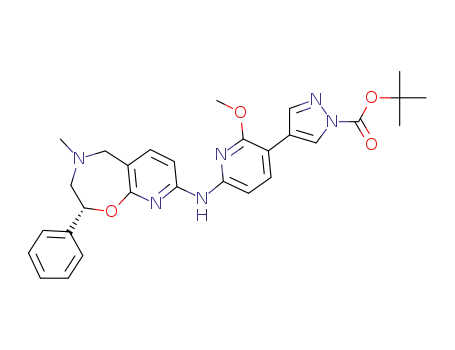tert-butyl 4-[2-methoxy-6-[[(2R)-4-methyl-2-phenyl-3,5-dihydro-2H-pyrido[3,2-f][1,4]oxazepin-8-yl]amino]-3-pyridyl]pyrazole-1-carboxylate