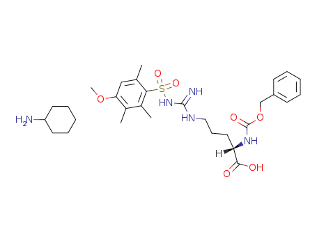 N-Cbz-N'-(4-Methoxy-2,3,6-trimethylbenzenesulfonyl)-L-arginine cyclohexylammonium salt cas  80745-09-1