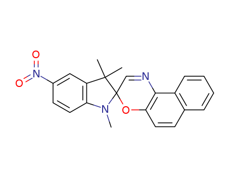 Molecular Structure of 128171-73-3 (Spiro[2H-indole-2,3'-[3H]naphth[2,1-b][1,4]oxazine],
1,3-dihydro-1,3,3-trimethyl-5-nitro-)