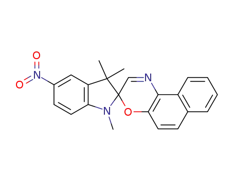 Molecular Structure of 128171-73-3 (Spiro[2H-indole-2,3'-[3H]naphth[2,1-b][1,4]oxazine],
1,3-dihydro-1,3,3-trimethyl-5-nitro-)