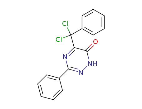 Molecular Structure of 64445-43-8 (1,2,4-Triazin-6(1H)-one, 5-(dichlorophenylmethyl)-3-phenyl-)