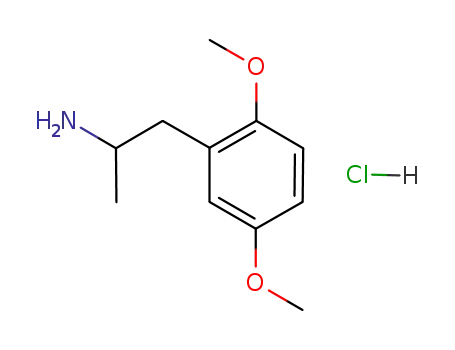 Molecular Structure of 24973-25-9 (1-(2,5-DIMETHOXYPHENYL)-2-AMINOPROPANEHYDROCHLORIDE)