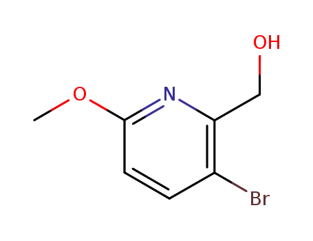 Molecular Structure of 623942-84-7 (3-Bromo-2-(hydroxymethyl)-6-methoxypyridine)