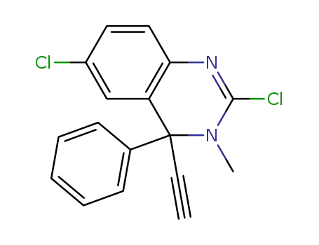 Molecular Structure of 150879-21-3 ((+/-)-2,6-Dichloro-4-phenyl-4-ethynyl-3-methyl-3,4-dihydroquinazoline)
