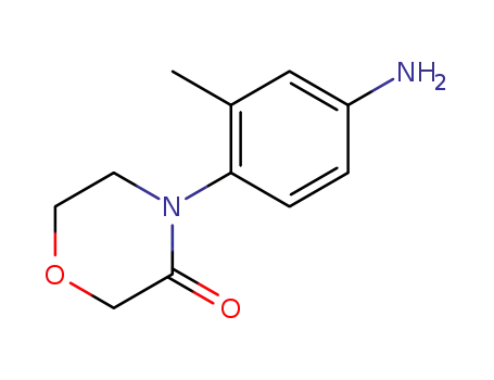 Molecular Structure of 482308-10-1 (4-(4-Amino-2-methylphenyl)morpholin-3-one)