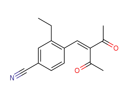 4-(2-acetyl-3-oxobut-1-en-1-yl)-3-ethylbenzonitrile