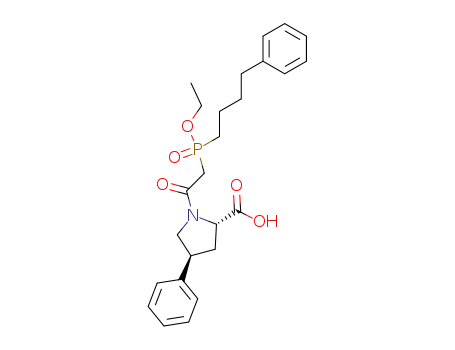 L-Proline, 1-[[ethoxy(4-phenylbutyl)phosphinyl]acetyl]-4-phenyl-, trans-