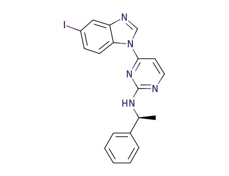 2-[(S)-1-phenylethylamino]-4-[5-iodobenzimidazol-1-yl]pyrimidine