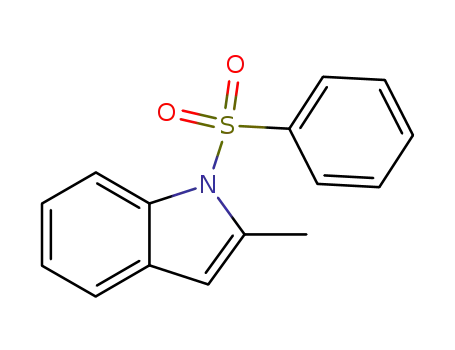 Molecular Structure of 80360-21-0 (1H-Indole, 2-methyl-1-(phenylsulfonyl)-)