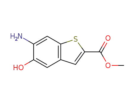 Molecular Structure of 155587-82-9 (methyl 6-amino-5-hydroxy-benzothiophene-2-carboxylate)