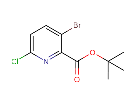 Molecular Structure of 1235036-15-3 (Tert-butyl 3-bromo-6-chloropicolinate)
