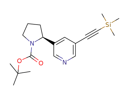 (S)-2-(5-trimethylsilylethynylpyridin-3-yl)pyrrolidine-1-carboxylic acid tert-butyl ester