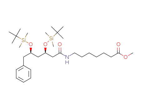 methyl 7-((3R,5R)-3,5-bis(tert-butyldimethylsilyloxy)-6-phenylhexanamido)heptanoate