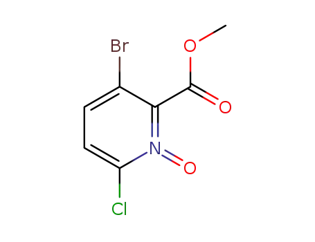 Molecular Structure of 1259330-30-7 (3-bromo-6-chloro-2-(methoxycarbonyl)pyridine 1-oxide)
