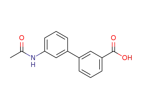 Molecular Structure of 893737-78-5 (3'-Acetamidobiphenyl-3-carboxylic acid)