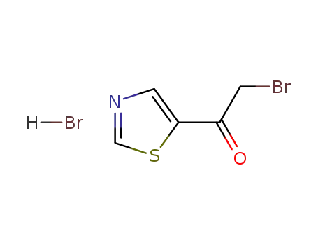 Molecular Structure of 231297-35-1 (2-Bromo-1-thiazol-5-yl-ethanone hydrobromide)