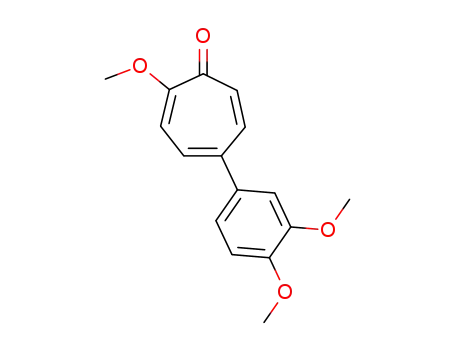 Molecular Structure of 129720-06-5 (2,4,6-Cycloheptatrien-1-one, 5-(3,4-dimethoxyphenyl)-2-methoxy-)