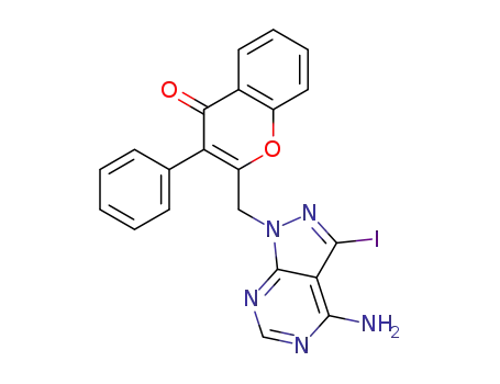 2-((4-Amino-3-iodo-1H-pyrazolo[3,4-d]pyrimidin-1-yl)methyl)-3-phenyl-4H-chromen-4-one