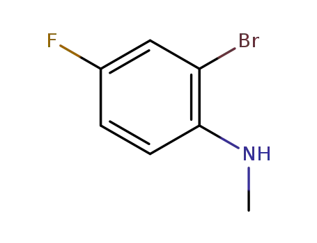 Molecular Structure of 1037138-94-5 (2-bromo-4-fluoro-N-methylaniline)
