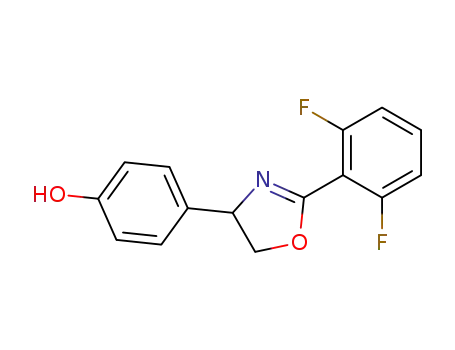 Molecular Structure of 167856-20-4 (Phenol, 4-[2-(2,6-difluorophenyl)-4,5-dihydro-4-oxazolyl]-)