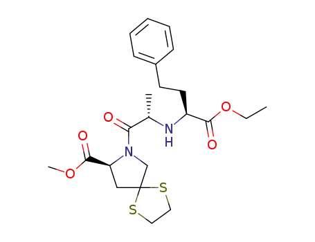 (S)-7-[(S)-2-((S)-1-Ethoxycarbonyl-3-phenyl-propylamino)-propionyl]-1,4-dithia-7-aza-spiro[4.4]nonane-8-carboxylic acid methyl ester