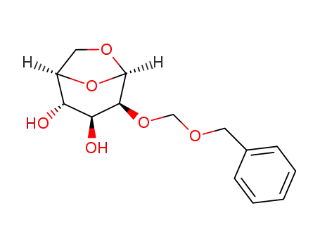Molecular Structure of 1309382-41-9 (1,6-anhydro-2-O-benzyloxymethyl-β-D-mannopyranoside)