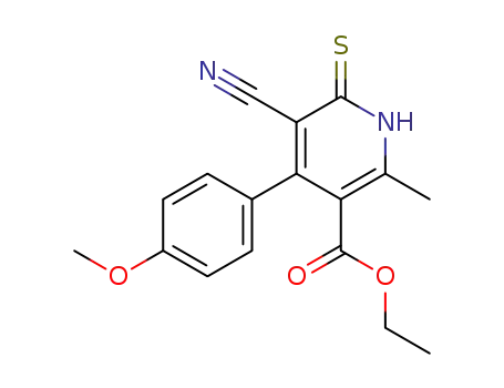 3-Pyridinecarboxylic acid,
5-cyano-1,6-dihydro-4-(4-methoxyphenyl)-2-methyl-6-thioxo-, ethyl ester