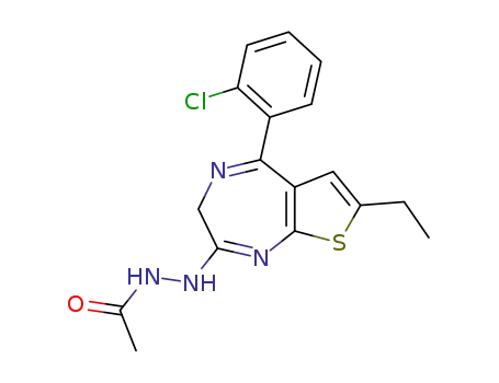 Acetic acid, 2-[5-(2-chlorophenyl)-7-ethyl-3H-thieno[2,3-e]-1,4-diazepin-2-yl]hydrazi de