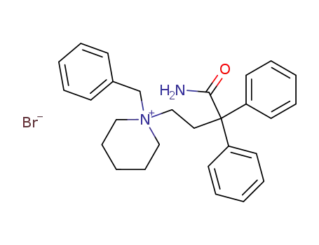 Molecular Structure of 124483-77-8 (1-benzyl-1-(3-carbamoyl-3,3-diphenyl-propyl)-piperidinium; bromide)