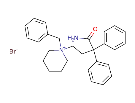 1-benzyl-1-(3-carbamoyl-3,3-diphenyl-propyl)-piperidinium; bromide