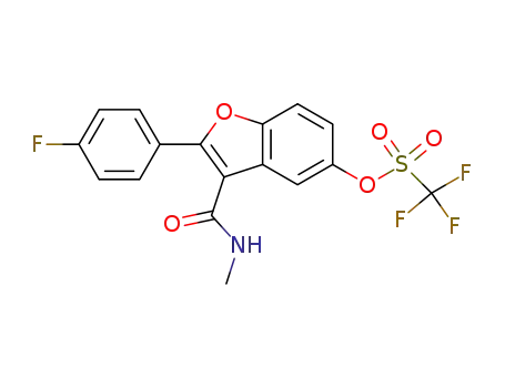 2-(4-fluorophenyl)-3-(methylcarbamoyl)benzofuran-5-yl trifluoromethanesulfonate
