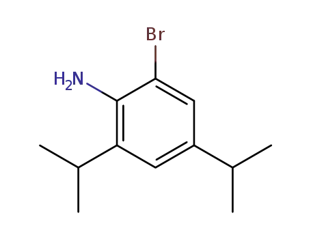 Molecular Structure of 79069-42-4 (Benzenamine, 2-bromo-4,6-bis(1-methylethyl)-)