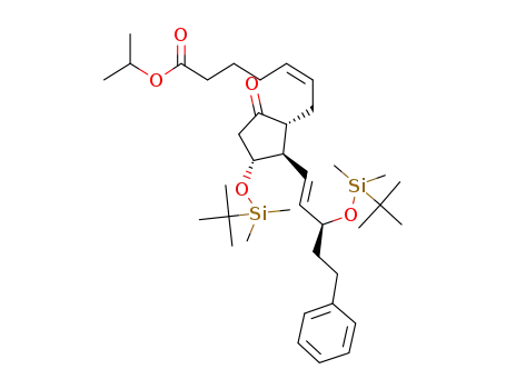 (Z)-7-((1R,2R,3R)-3-[(tert-butyldimethylsilanyl)oxy]-2-{(E)-3-[(tert-butyldimethylsilanyl)oxy]-5-phenylpent-1-en-1-yl}-5-oxo-cyclopentyl)hept-5-enoic acid isopropyl ester
