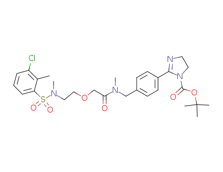 1H-Imidazole-1-carboxylic acid,
2-[4-[[[[2-[[(3-chloro-2-methylphenyl)sulfonyl]methylamino]ethoxy]acetyl]
methylamino]methyl]phenyl]-4,5-dihydro-, 1,1-dimethylethyl ester