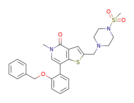 7-(2-(benzyloxy)phenyl)-5-methyl-2-((4-(methylsulphonyl)piperazin-1-yl)methyl)thieno[3,2-c]pyridin-4(5H)-one