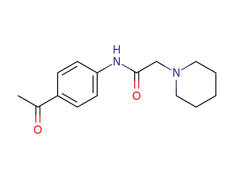 Molecular Structure of 73490-89-8 (1-Piperidineacetamide, N-(4-acetylphenyl)-)