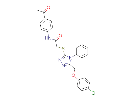 N-(4-acetylphenyl)-2-({5-[(4-chlorophenoxy)methyl]-4-phenyl-4H-1,2,4-triazol-3-yl}sulfanyl)acetamide