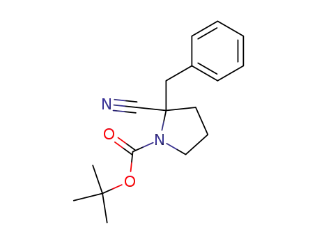 1-Pyrrolidinecarboxylic acid, 2-cyano-2-(phenylmethyl)-,
1,1-dimethylethyl ester