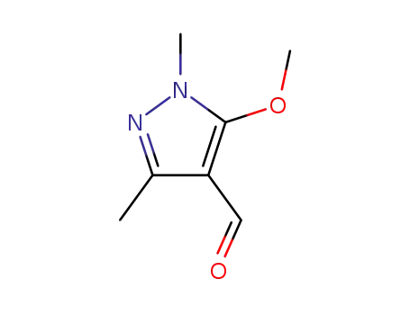 Molecular Structure of 26990-71-6 (5-METHOXY-1,3-DIMETHYL-1H-PYRAZOLE-4-CARBALDEHYDE)