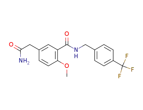 5-carbamoylmethyl-2-methoxy-N-(4-trifluoromethylbenzyl)benzamide