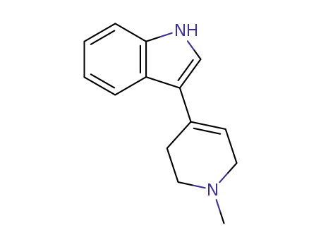 Molecular Structure of 17403-03-1 (3-(1-methyl-1,2,3,6-tetrahydropyrid-4-yl)indole)
