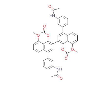 Molecular Structure of 198494-11-0 (Acetic acid 1'-acetoxy-4,4'-bis-(3-acetylamino-phenyl)-8,8'-dimethoxy-[2,2']binaphthalenyl-1-yl ester)