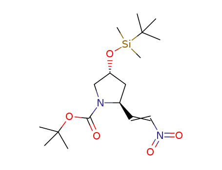 4-(tert-butyl-dimethyl-silanyloxy)-2-(2-nitro-vinyl)-pyrrolidine-1-carboxylic acid tert-butyl ester