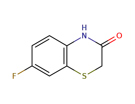 Molecular Structure of 100638-20-8 (2H-1,4-Benzothiazin-3(4H)-one, 7-fluoro-)