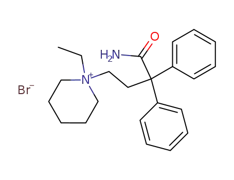Molecular Structure of 114281-40-2 (1-(4-amino-4-oxo-3,3-diphenylbutyl)-1-ethylpiperidinium bromide)