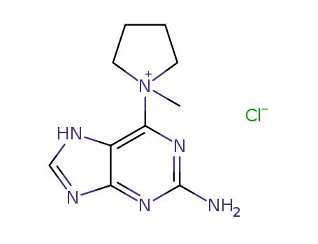 Pyrrolidinium, 1-(2-amino-1H-purin-6-yl)-1-methyl-, chloride