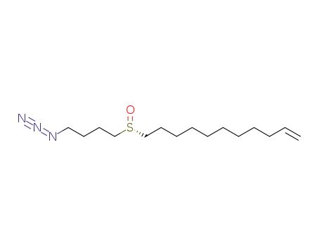 Molecular Structure of 1176244-28-2 ((R)-(-)-11-(4-azidobutylsulfinyl)undec-1-ene)