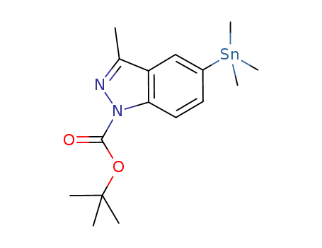 1H-Indazole-1-carboxylic acid, 3-Methyl-5-(triMethylstannyl)-,1,1-diMethylethyl ester